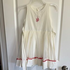 Well dressed wolf. Charming White and Red Kids Dress